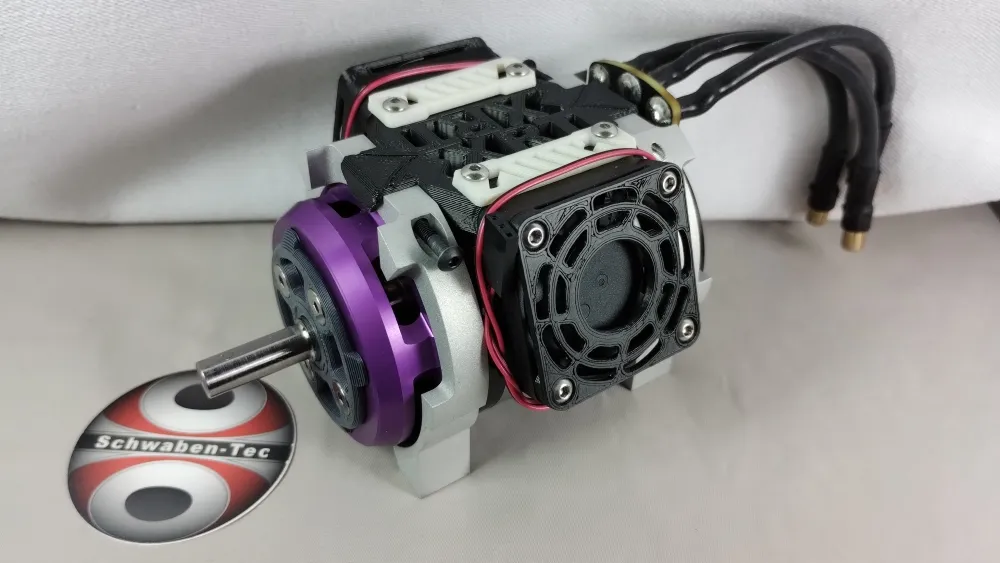 LMT 3030 LK für Traxxas XRT mit Motorwelle, seitlichem Lüfter und schwarzen Anschlusskabeln