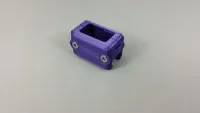 Violetter Hobbywing-Schalterhalter für Traxxas Jato 4x4 mit rechteckiger Aufnahme, schräg von oben