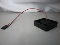 Motorlüfter 40 × 40 × 10 mm BB liegend, mit zweipoligem Anschlussstecker und Kabel