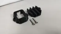 Schwarzer Universal-Schalterhalter für Hobbywing EZRUN mit gerippter Halbschale und zwei Schrauben